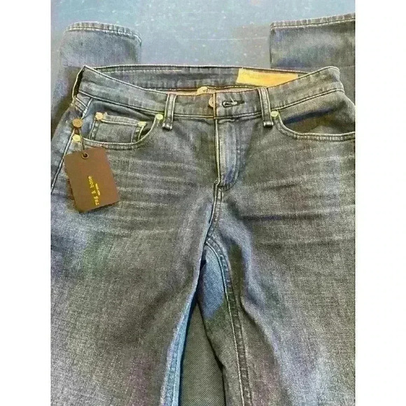 NWT RAG & BONE DRE WOMENS JEANS LOW RISE SLIM BOYFRIEND NEW $195 SZ 25 - Picture 2 of 2